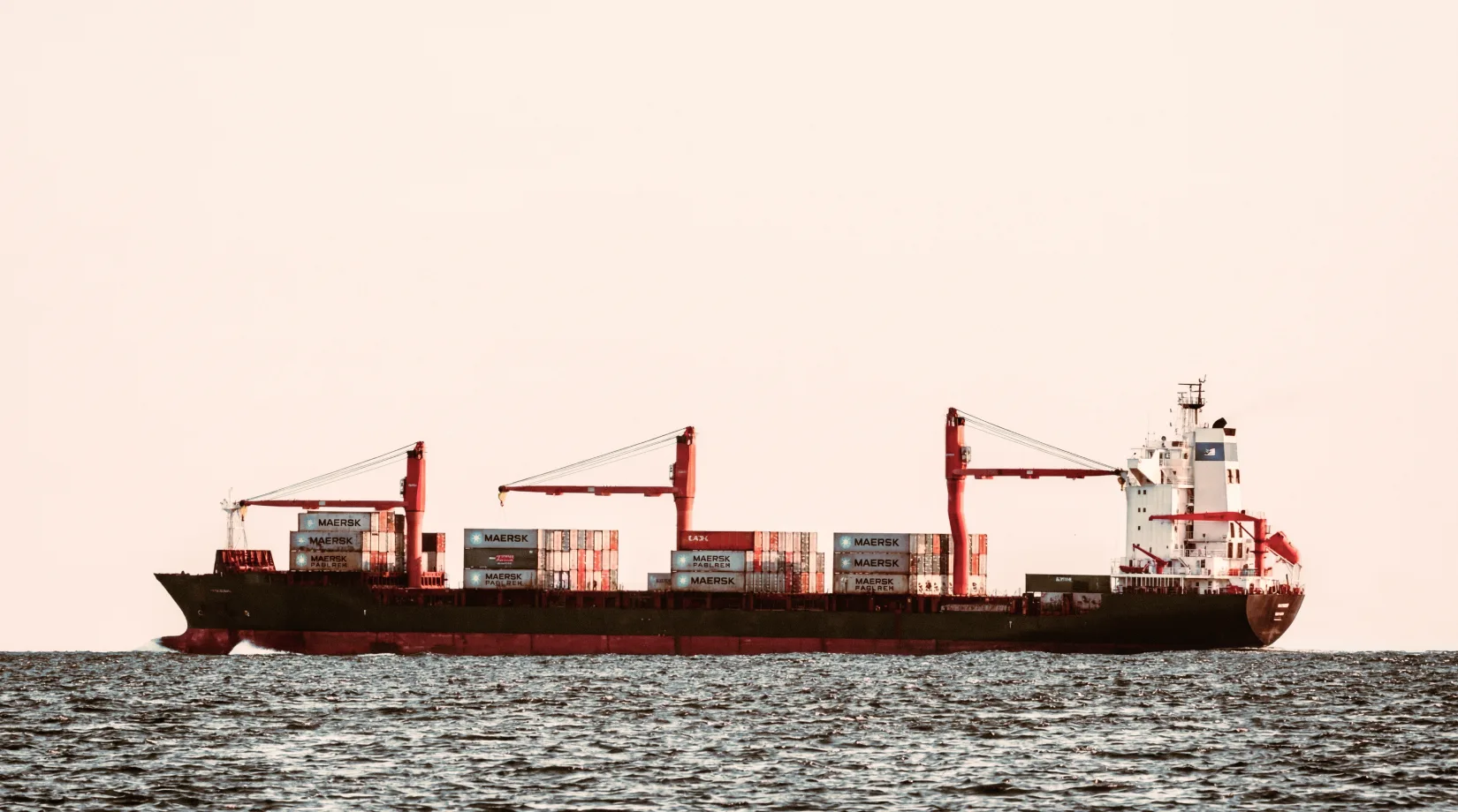 Container vessel under way